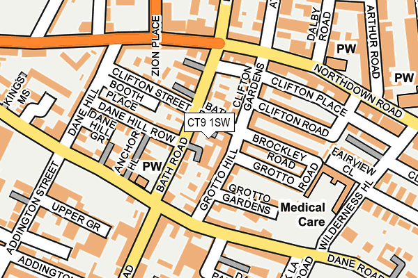CT9 1SW map - OS OpenMap – Local (Ordnance Survey)