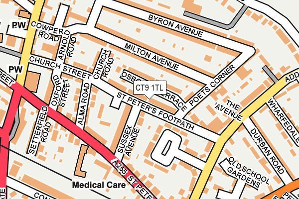 CT9 1TL map - OS OpenMap – Local (Ordnance Survey)