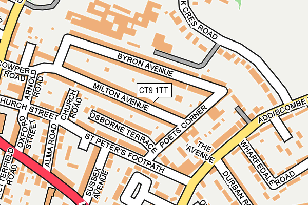 CT9 1TT map - OS OpenMap – Local (Ordnance Survey)