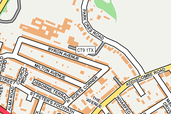 CT9 1TX map - OS OpenMap – Local (Ordnance Survey)
