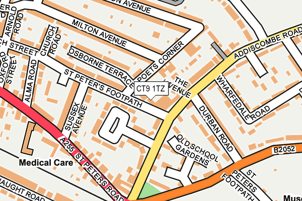 CT9 1TZ map - OS OpenMap – Local (Ordnance Survey)