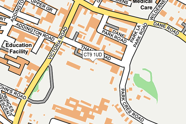 CT9 1UD map - OS OpenMap – Local (Ordnance Survey)