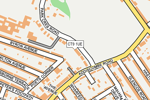 CT9 1UE map - OS OpenMap – Local (Ordnance Survey)