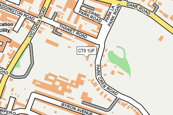 CT9 1UF map - OS OpenMap – Local (Ordnance Survey)