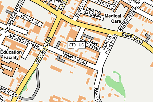 CT9 1UG map - OS OpenMap – Local (Ordnance Survey)