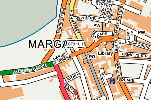 CT9 1UH map - OS OpenMap – Local (Ordnance Survey)