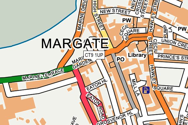 CT9 1UP map - OS OpenMap – Local (Ordnance Survey)