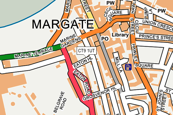 CT9 1UT map - OS OpenMap – Local (Ordnance Survey)