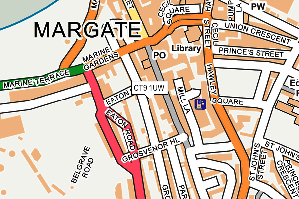 CT9 1UW map - OS OpenMap – Local (Ordnance Survey)