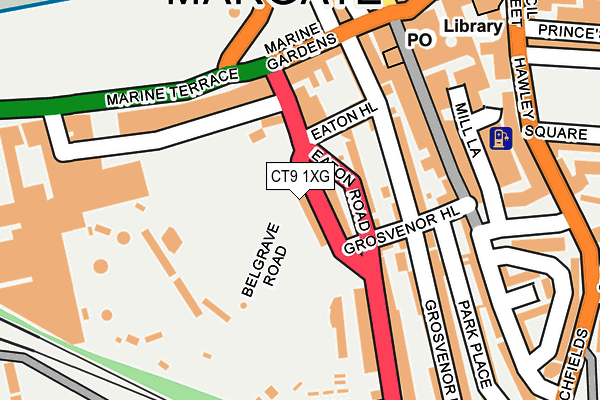 CT9 1XG map - OS OpenMap – Local (Ordnance Survey)