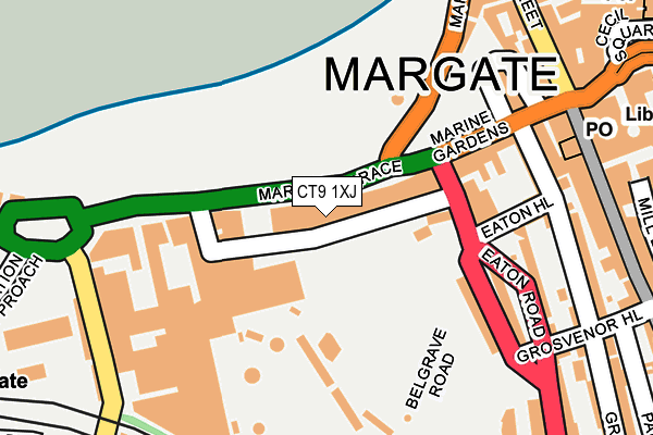 CT9 1XJ map - OS OpenMap – Local (Ordnance Survey)