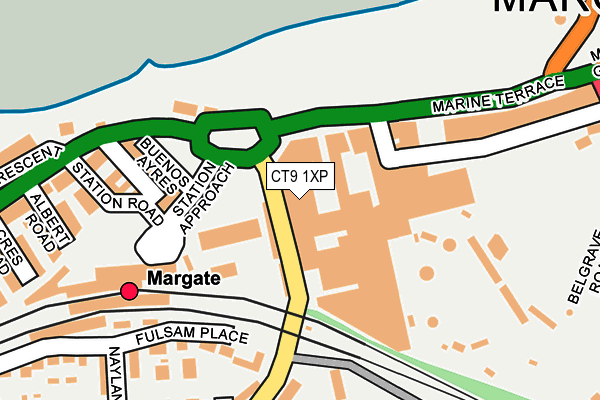 CT9 1XP map - OS OpenMap – Local (Ordnance Survey)