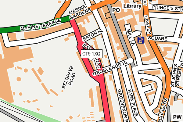 CT9 1XQ map - OS OpenMap – Local (Ordnance Survey)