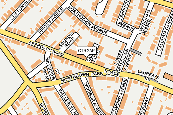 CT9 2AP map - OS OpenMap – Local (Ordnance Survey)