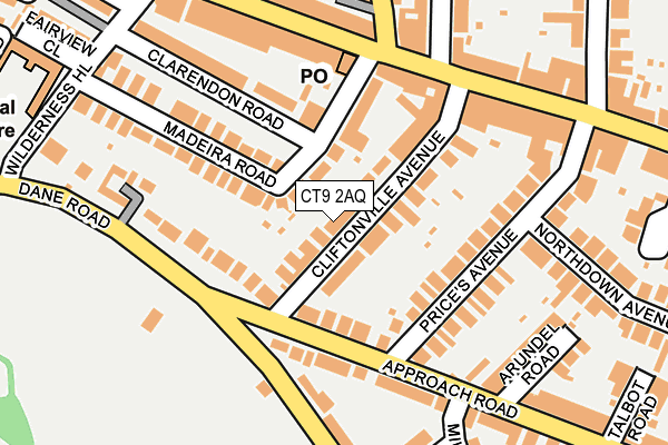 CT9 2AQ map - OS OpenMap – Local (Ordnance Survey)