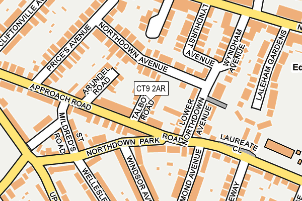 CT9 2AR map - OS OpenMap – Local (Ordnance Survey)