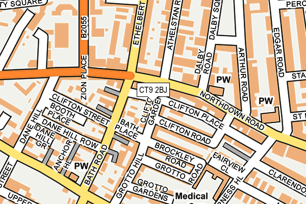 CT9 2BJ map - OS OpenMap – Local (Ordnance Survey)