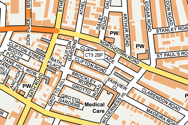 CT9 2BP map - OS OpenMap – Local (Ordnance Survey)