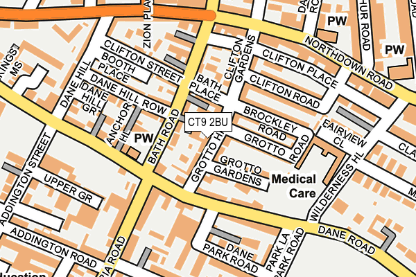 CT9 2BU map - OS OpenMap – Local (Ordnance Survey)