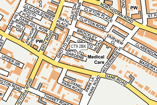 CT9 2BX map - OS OpenMap – Local (Ordnance Survey)