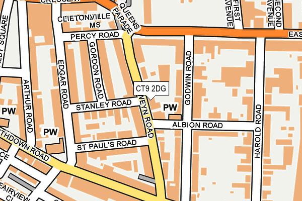 CT9 2DG map - OS OpenMap – Local (Ordnance Survey)