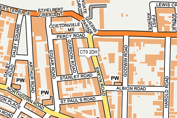 CT9 2DH map - OS OpenMap – Local (Ordnance Survey)