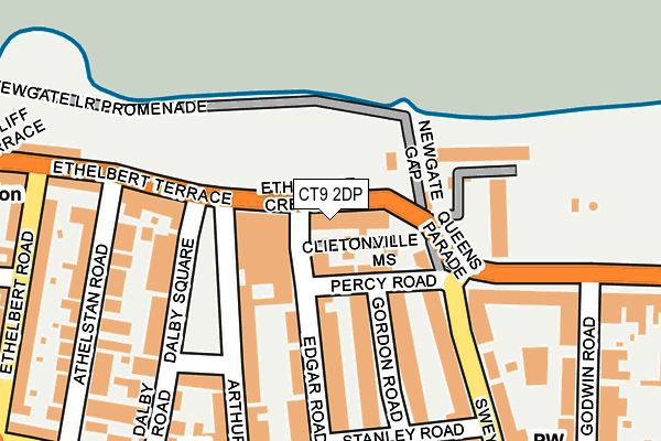 CT9 2DP map - OS OpenMap – Local (Ordnance Survey)