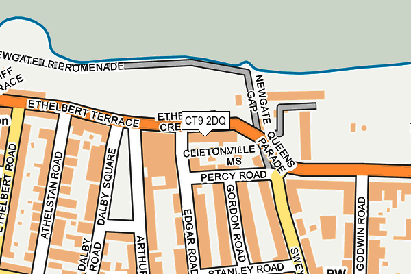 CT9 2DQ map - OS OpenMap – Local (Ordnance Survey)