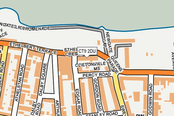 CT9 2DU map - OS OpenMap – Local (Ordnance Survey)