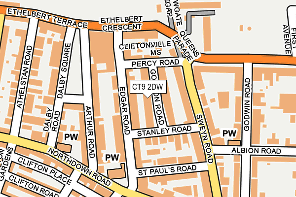 CT9 2DW map - OS OpenMap – Local (Ordnance Survey)