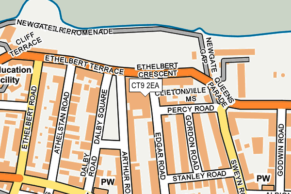 CT9 2EA map - OS OpenMap – Local (Ordnance Survey)