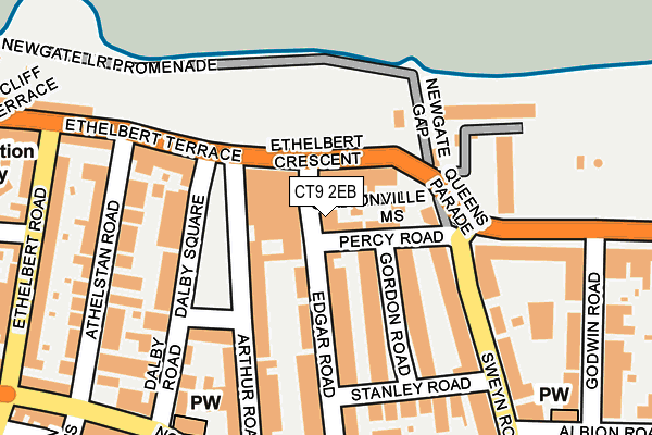 CT9 2EB map - OS OpenMap – Local (Ordnance Survey)