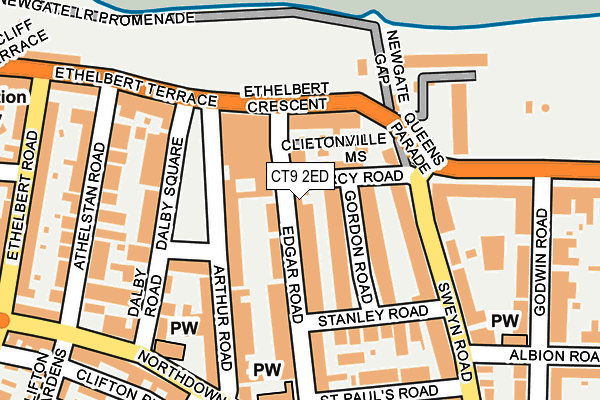 CT9 2ED map - OS OpenMap – Local (Ordnance Survey)