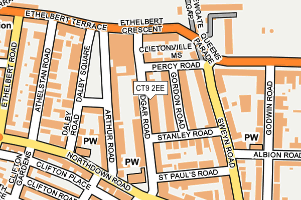 CT9 2EE map - OS OpenMap – Local (Ordnance Survey)