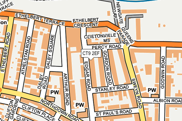 CT9 2EF map - OS OpenMap – Local (Ordnance Survey)