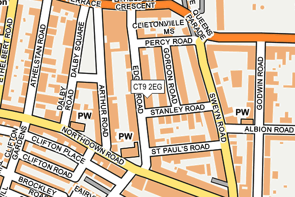 CT9 2EG map - OS OpenMap – Local (Ordnance Survey)