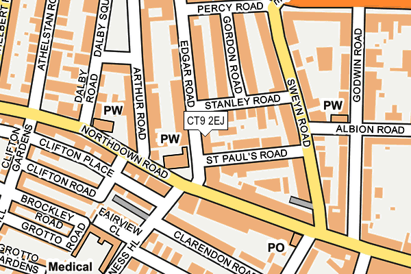 CT9 2EJ map - OS OpenMap – Local (Ordnance Survey)