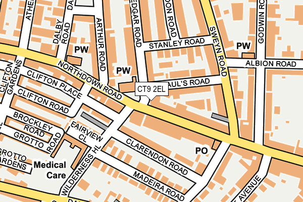 CT9 2EL map - OS OpenMap – Local (Ordnance Survey)