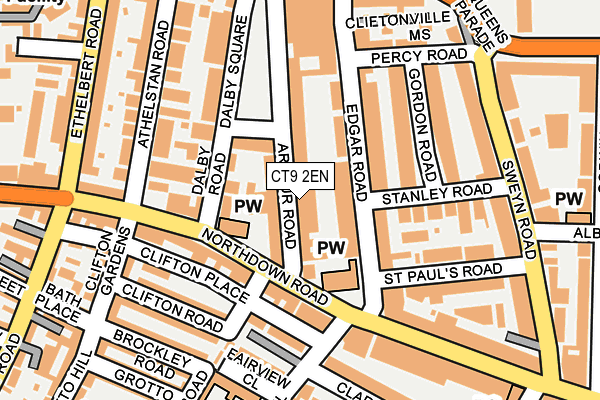 CT9 2EN map - OS OpenMap – Local (Ordnance Survey)