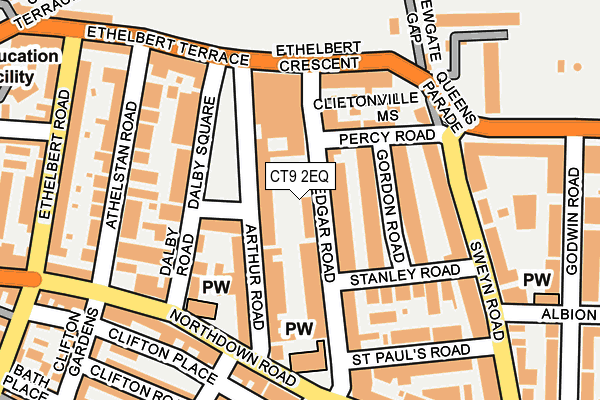 CT9 2EQ map - OS OpenMap – Local (Ordnance Survey)