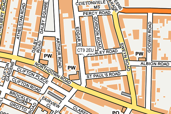 CT9 2EU map - OS OpenMap – Local (Ordnance Survey)