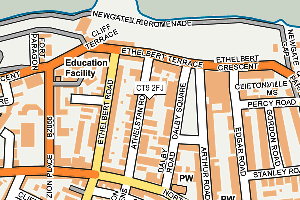 CT9 2FJ map - OS OpenMap – Local (Ordnance Survey)