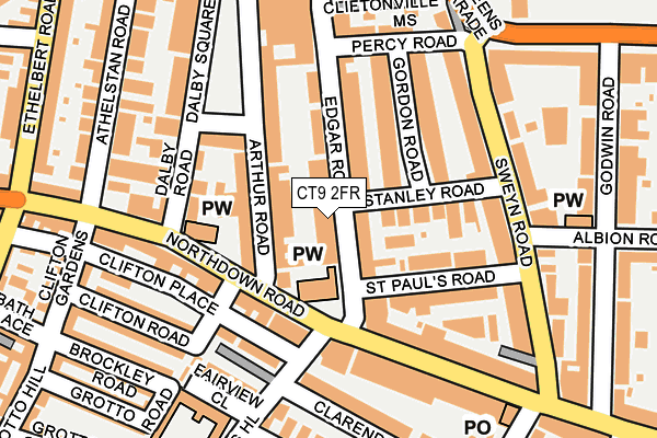 CT9 2FR map - OS OpenMap – Local (Ordnance Survey)