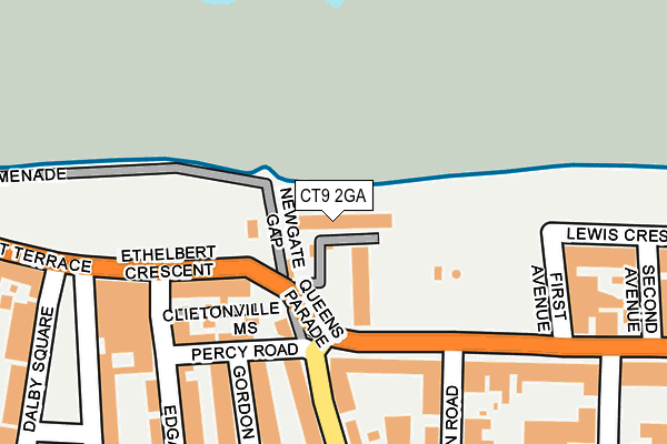 CT9 2GA map - OS OpenMap – Local (Ordnance Survey)