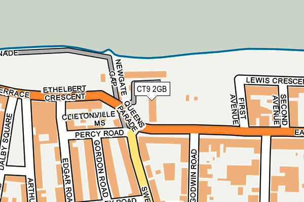 CT9 2GB map - OS OpenMap – Local (Ordnance Survey)