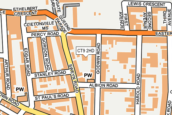 CT9 2HD map - OS OpenMap – Local (Ordnance Survey)