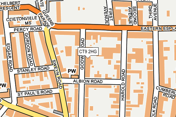 CT9 2HG map - OS OpenMap – Local (Ordnance Survey)
