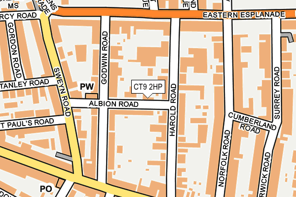 CT9 2HP map - OS OpenMap – Local (Ordnance Survey)