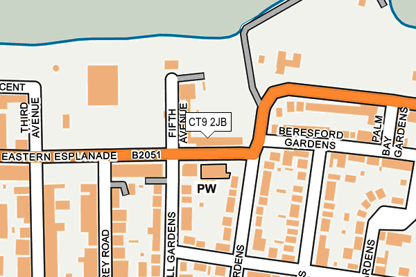 CT9 2JB map - OS OpenMap – Local (Ordnance Survey)