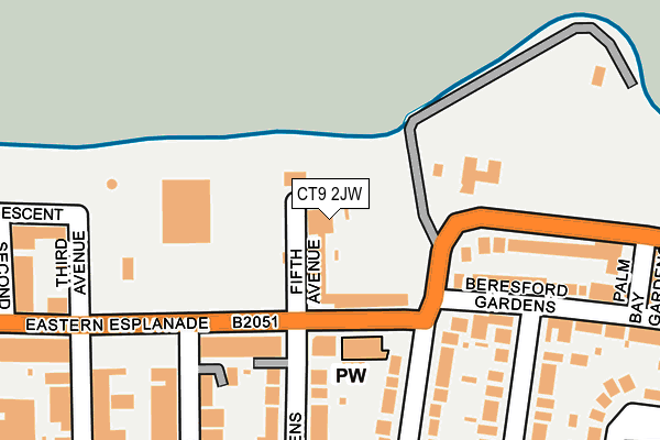 CT9 2JW map - OS OpenMap – Local (Ordnance Survey)